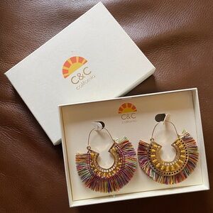 C&C California Colorful Fringe Earrings with White Gift Box